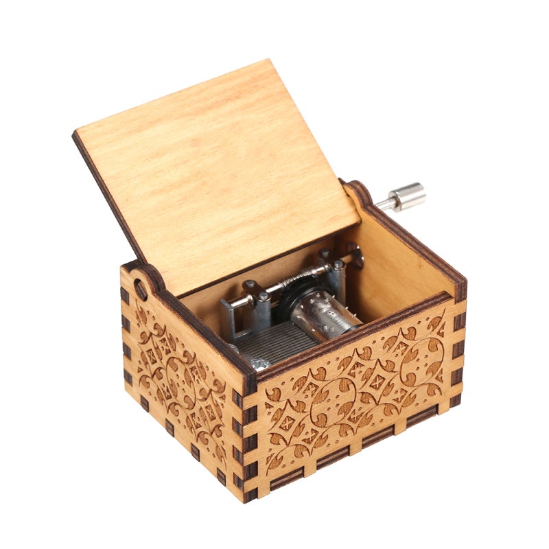 Harry Potter Wood Music Box Mini Vintage Engraved Hand-Operated Musical Box Birthday Christmas Valentine's Day Exquisite Gift - Image 1