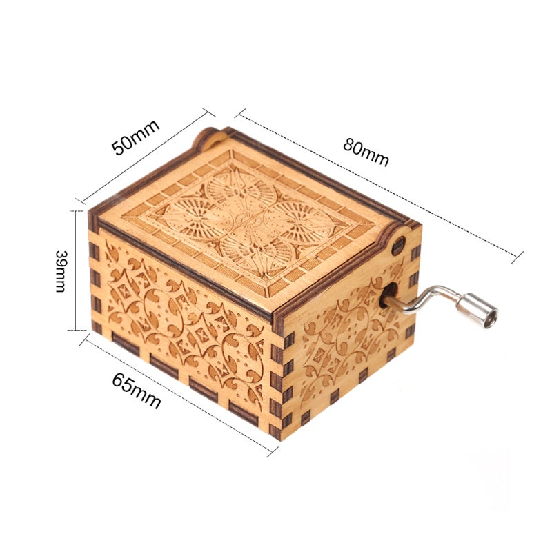 Harry Potter Wood Music Box Mini Vintage Engraved Hand-Operated Musical Box Birthday Christmas Valentine's Day Exquisite Gift - Image 5