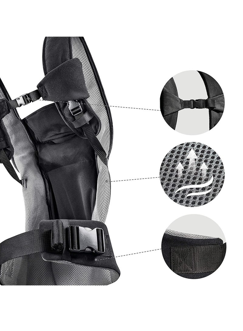 hauck Ergonomic Baby Carrier - Close To Me, 0M+, Upto 12 Kg, Black - Image 3
