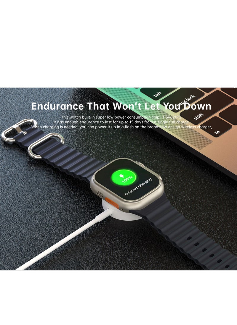 AROAQ - W800 Ultra  Personalized Smartwatch 2.05 Inch Screen Display 380mAh Battery AI Assistance Feature Bluetooth Calling Wireless Charging  Smart Watch - Image 1