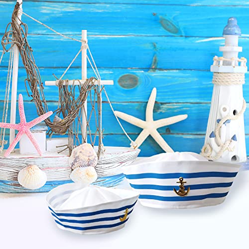 Timisea 6PCS White sailor hats and scarf,Yacht Captain Sailor Costume Accessories for Halloween Navy themed party Marine Sailor outfit Sailor Women Men - Image 4