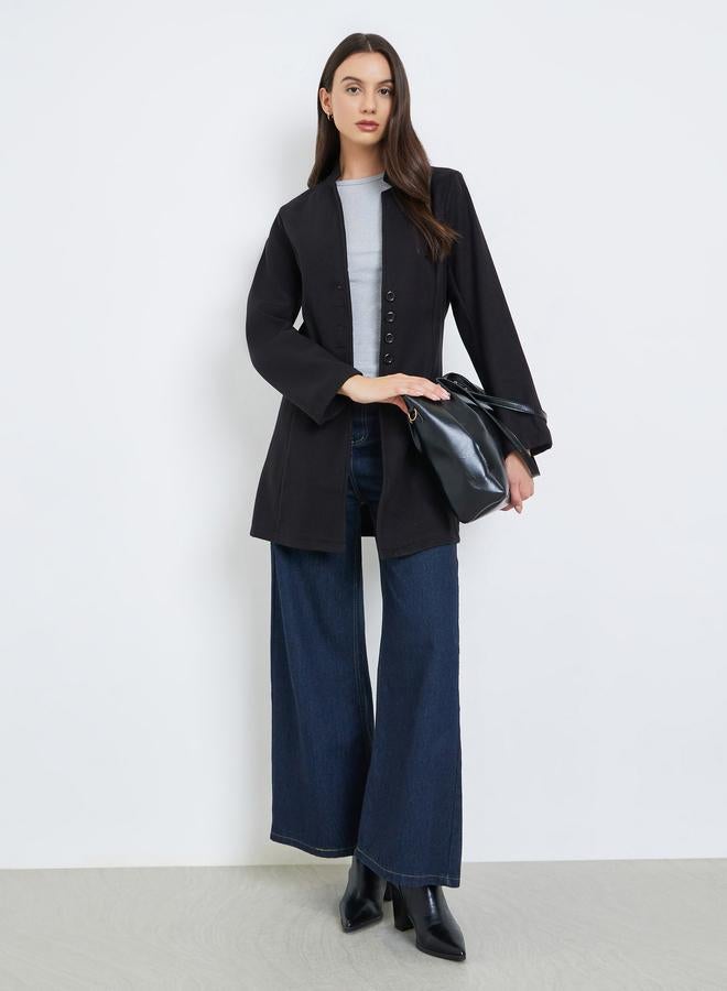 Take Two Women Solid Fitted Long Sleeve Jacket - Image 2