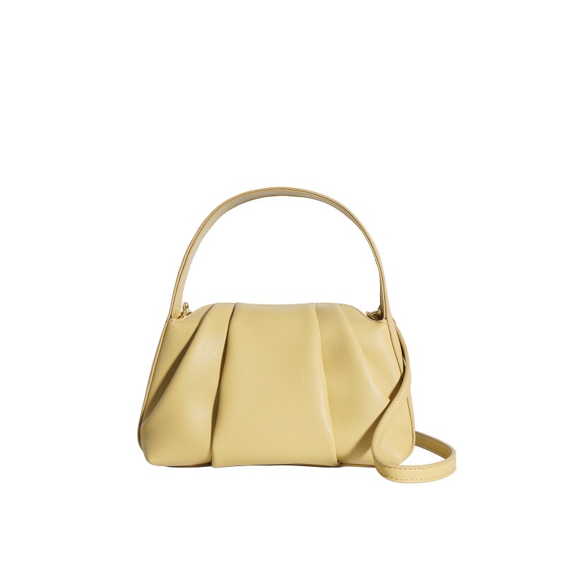 Niche Design Small And Exquisite Handbag Pleated Cloud Bag Cowhide Hand Shoulder Crossbody Bag For Women - Image 5