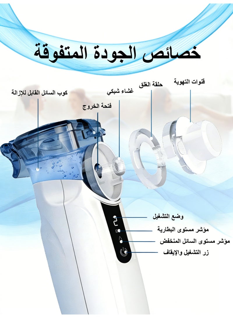 LOVNOV Portable Mesh Nebulizer Machine for Adults & Kids, Ultra-Quiet Ultrasonic Nebulizer with Automatic Cleaning, Home & Travel Use - Image 5