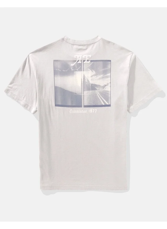 امريكان ايجل AE Logo Graphic Pocket T-Shirt