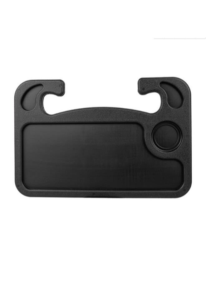 Multi-Functional Car Steering Wheel Table，Car Steering Wheel Desk for Laptop,Multipurpose Travel Car Accessories, Steering Wheel Under Table Console(Black) - Image 1