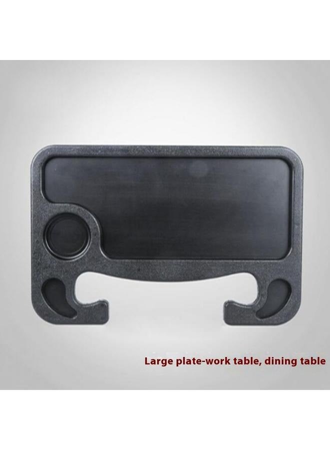 Multi-Functional Car Steering Wheel Table，Car Steering Wheel Desk for Laptop,Multipurpose Travel Car Accessories, Steering Wheel Under Table Console(Black) - Image 5