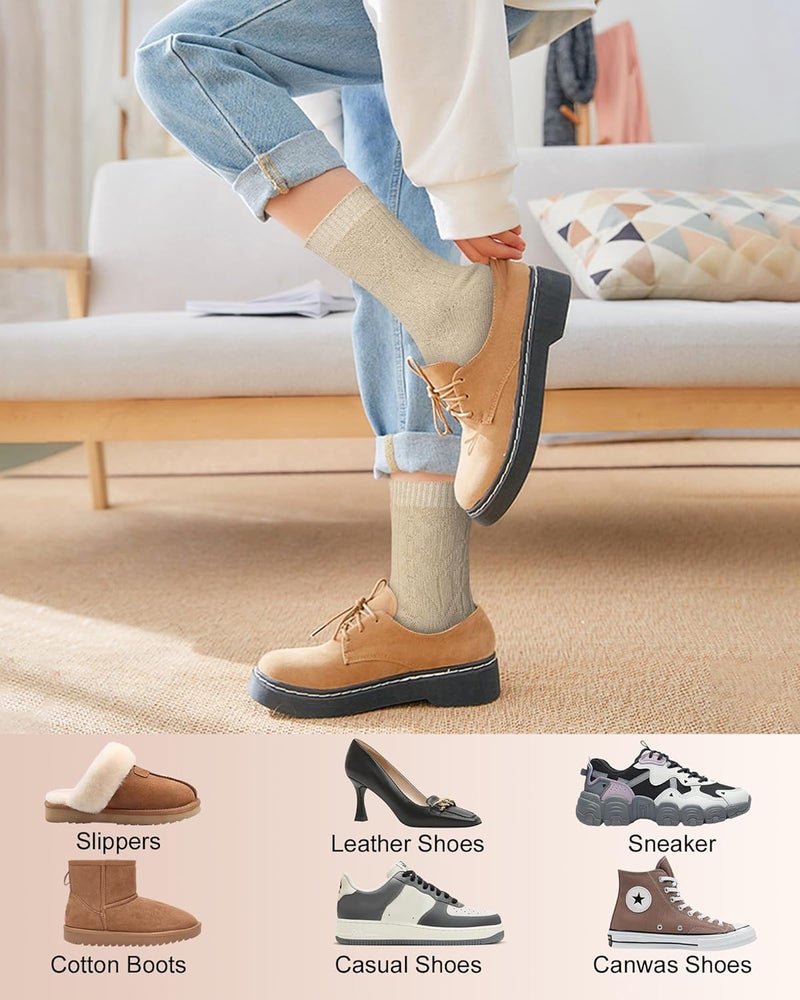 YSense Womens Wool Socks, Winter Boot Socks Stocking Stuffers Gifts for Women Men Warm Crew for Hiking - Image 5