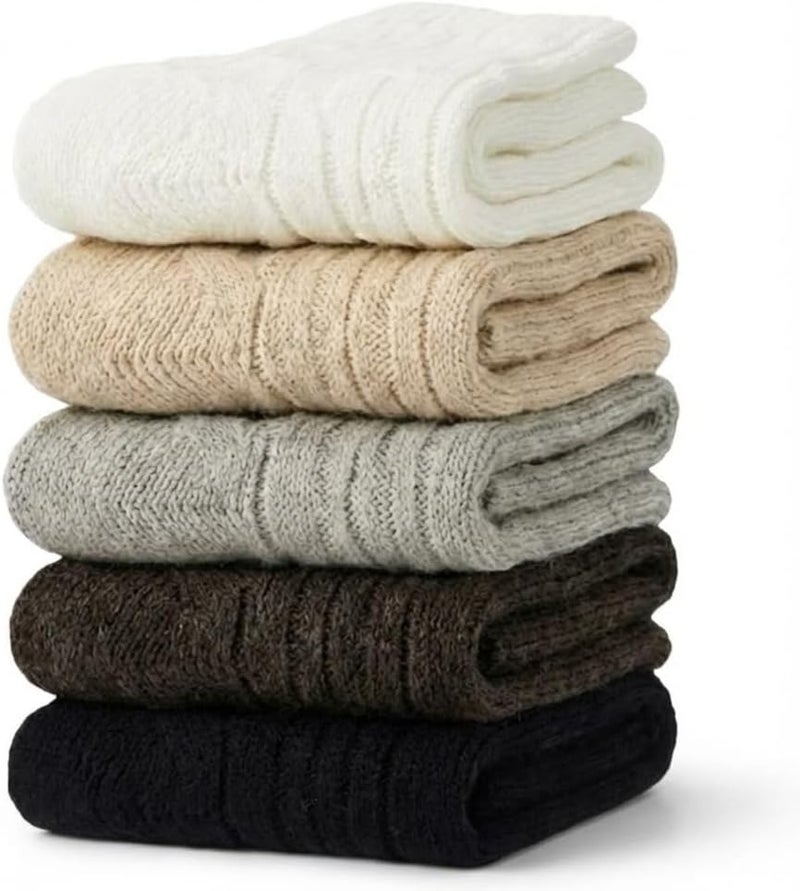 YSense Womens Wool Socks, Winter Boot Socks Stocking Stuffers Gifts for Women Men Warm Crew for Hiking - Image 1