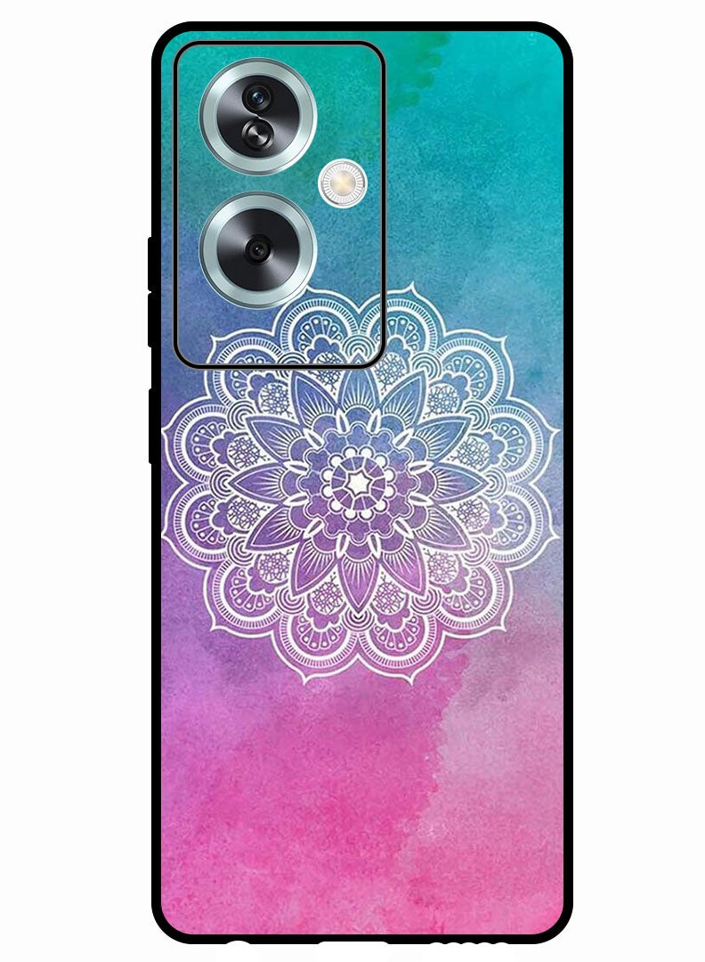 Theodor Protective Case Anti Scratch Shock Proof Bumper Cover For Oppo A79 5G Flower At Center - Image 1