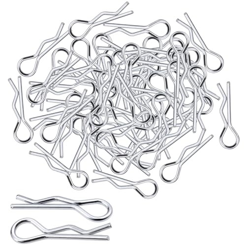 Hobbypark 1/18 Body Clips Small Bent Springy R Pins for WLtoys A949 A959 A969 A979 A959-B A969-B A979-B RC Car Vehicles Replacement (50-Pack) - Image 1