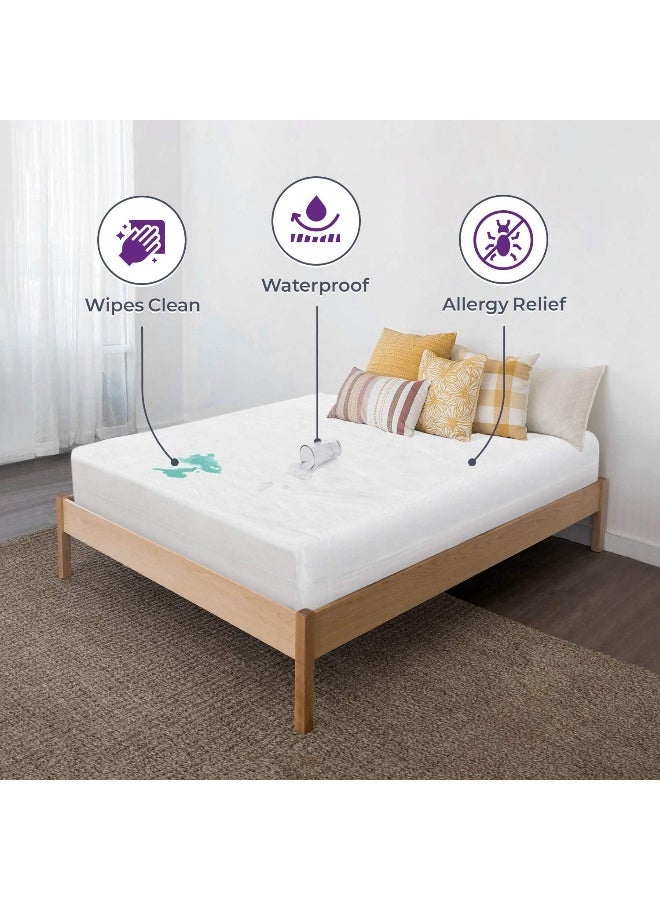 SHOPBEDDING Plastic Mattress Protector Zippered Full Waterproof Vinyl Mattress Cover Heavy Duty Noiseless Mattress Encasement by Blissford - Image 5