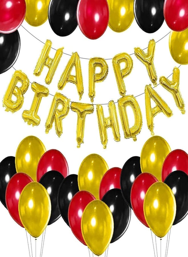 Secret Happy Birthday Party Decorations, Happy Birthday Banner 30pcs Latex Confetti Balloons