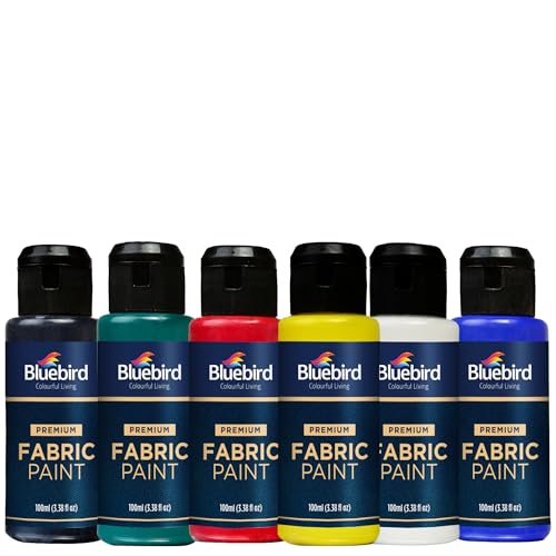 BLUEBIRD Fabric Paint, Sky Blue, 3.4 Fl Oz, Permanent Fabric Paints for Clothes, Furniture Upholstery - Image 5