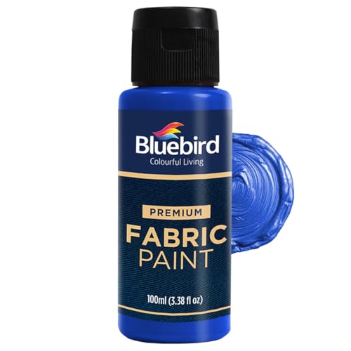 BLUEBIRD Fabric Paint, Sky Blue, 3.4 Fl Oz, Permanent Fabric Paints for Clothes, Furniture Upholstery - Image 1