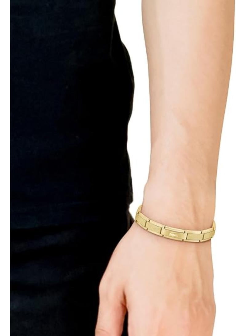 لاكوست سوار لاكوست للرجال من مجموعة STENCIL Link المصنوع من الفولاذ المقاوم للصدأ - Image 2