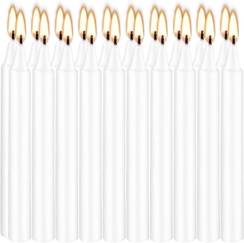 Howemon White Candles Set of 40, 4" White Spell & Chime Candles, Unscented Mini Taper Candle for Witchcraft, Wiccan Altar, Magic Tools, Rituals, Prayer, Meditation and Christmas Party Decoration - Image 2