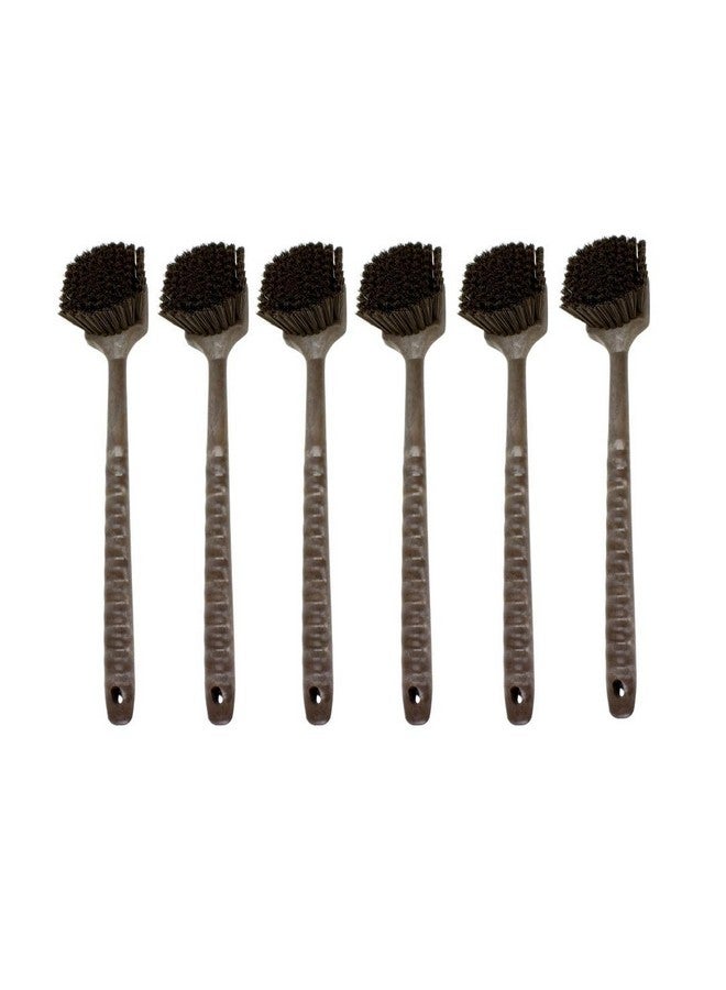 Sparta 40501Ec01 Plastic Large Scrub Brush Kitchen Brush Utility Brush With Long Handle For Cleaning 20 Inches Brown (Pack Of 6) - Image 1