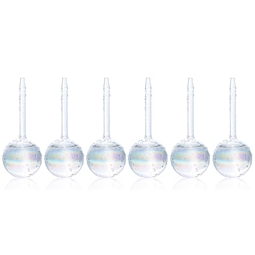 Mission Gallery Clear Plant Watering Globes Set of 6 - Small Self Watering Globes for Indoor & Outdoor Plants - Automatic, Glass Watering Bulbs for Daily Use, Plant Watering Devices - Image 1