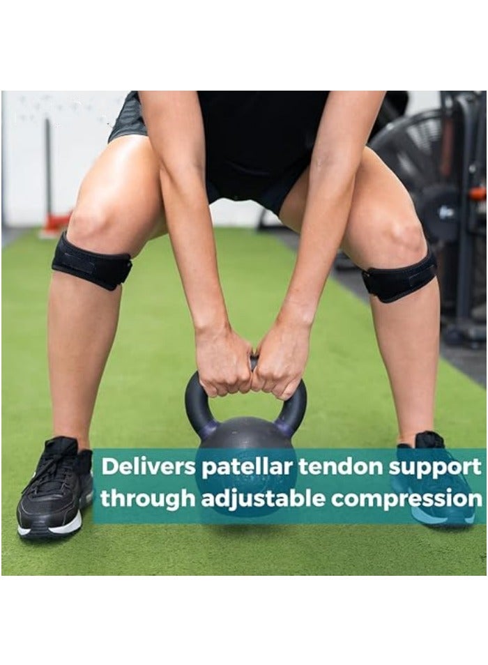 Patella Tendon Knee Strap 2-Pack - Knee Pain Relief Support Brace for Hiking, Soccer, Basketball, Running, Jumper's Knee, Tennis, Tendonitis, Volleyball & Squats - Image 4