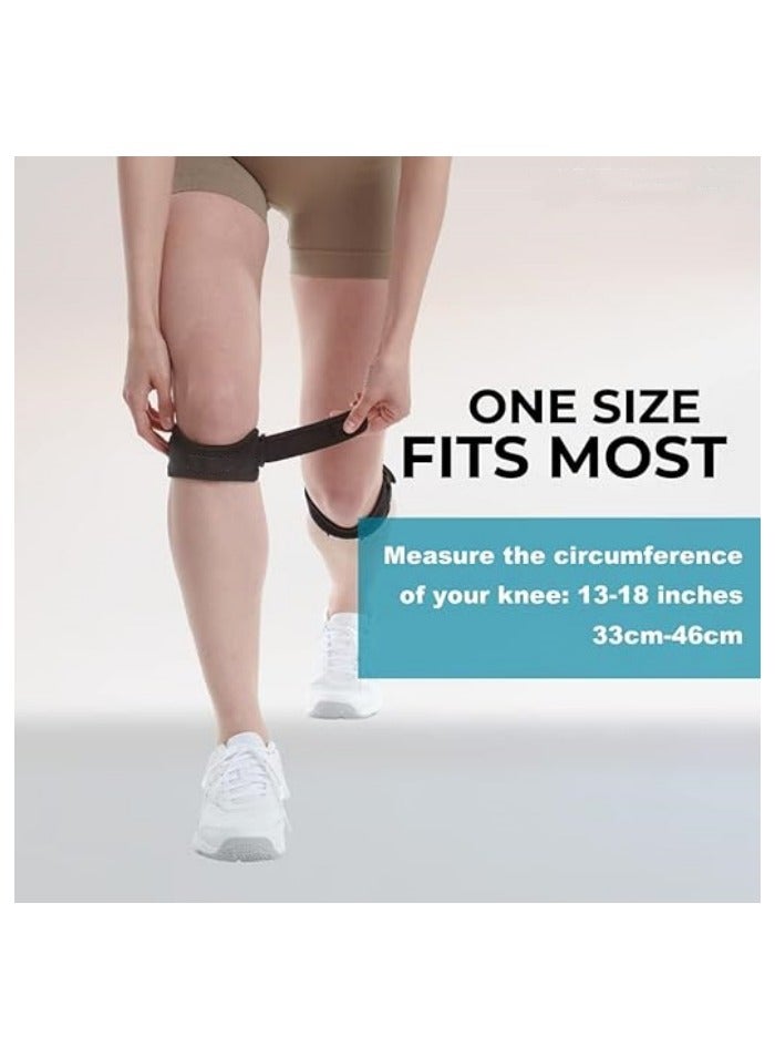 Patella Tendon Knee Strap 2-Pack - Knee Pain Relief Support Brace for Hiking, Soccer, Basketball, Running, Jumper's Knee, Tennis, Tendonitis, Volleyball & Squats - Image 3