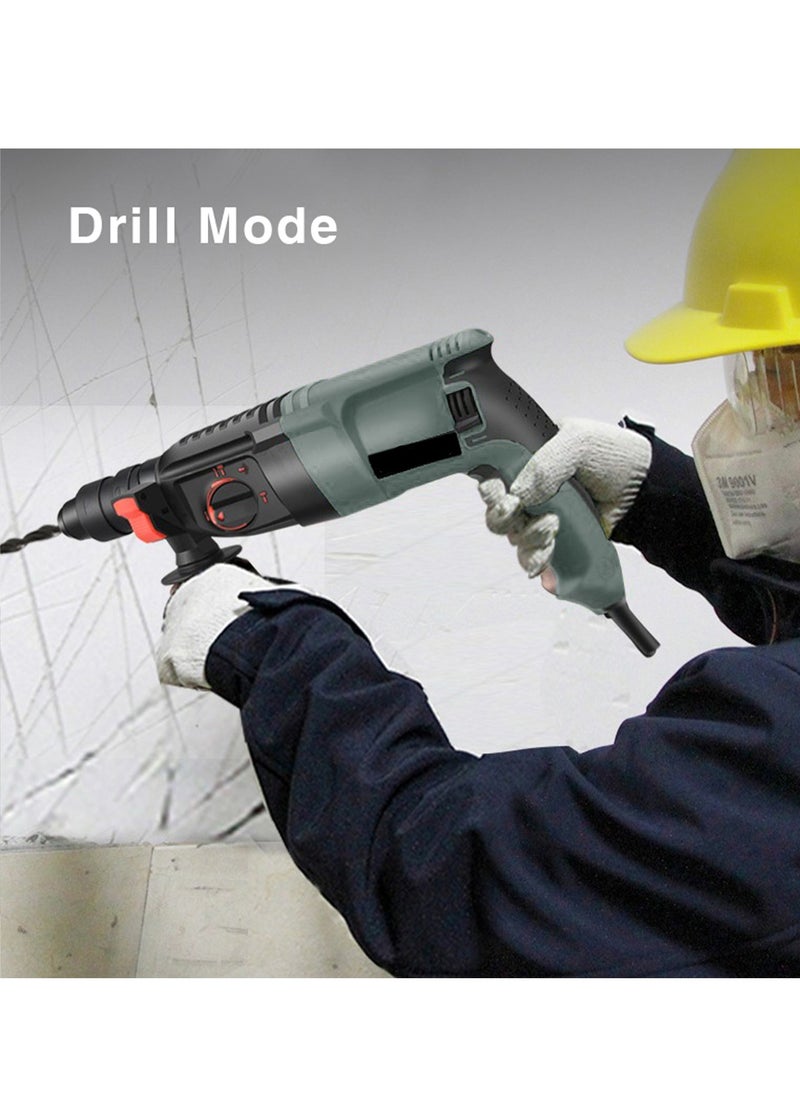 SAFETY 3 in 1 Electric Hammer Drill Power Drill 800W 1300RPM With Depth Stop Tool  - Image 5