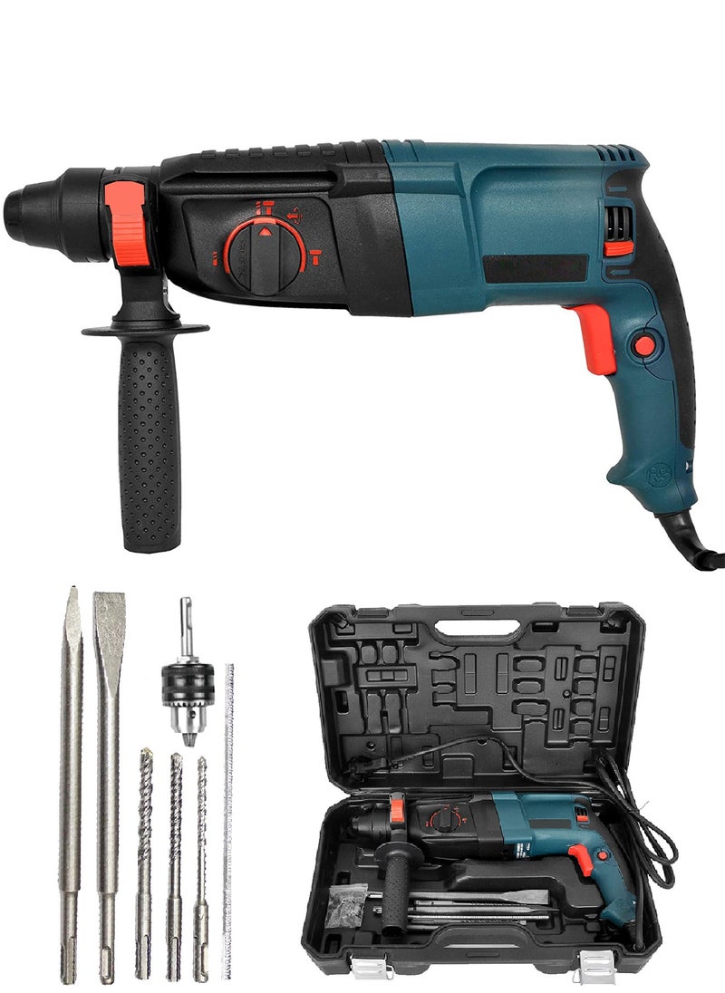 SAFETY 3 in 1 Electric Hammer Drill Power Drill 800W 1300RPM With Depth Stop Tool  - Image 1