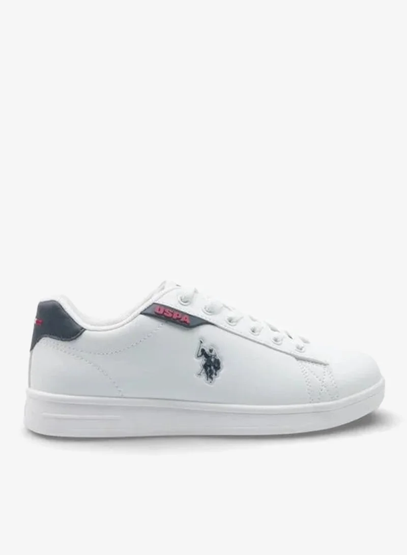U.S. Polo Assn. white U.S. Polo Assn. Women’s White COSTA WMN 6FX Sneakers – Classic Lace-Up Casual Shoes for Everyday Elegance for Women | Best Price UAE