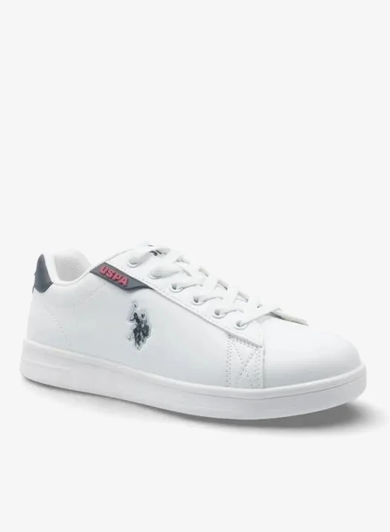 U.S. Polo Assn. U.S. Polo Assn. Women’s White COSTA WMN 6FX Sneakers – Classic Lace-Up Casual Shoes for Everyday Elegance