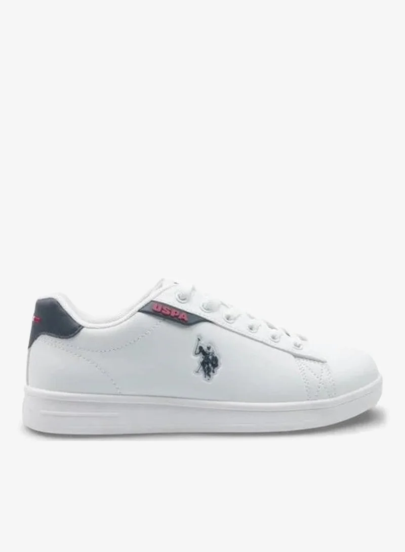 U.S. Polo Assn. Women’s White COSTA WMN 6FX Sneakers – Classic Lace-Up Casual Shoes for Everyday Elegance