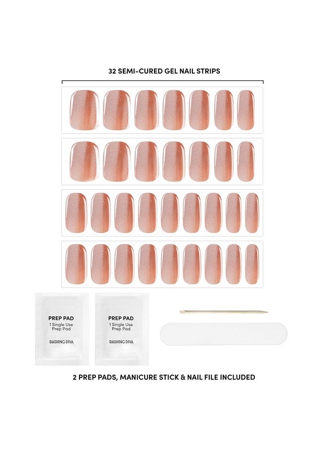 DASHING DIVA Glaze Nail Strips - Chocolate Glaze | Works With Any Led Nail Lamp | Long Lasting, Semicured Gel Nail Strips | Contains 34 Salon Quality Black Nail Wraps, 1 Prep Pad, 1 Nail File  - Image 3