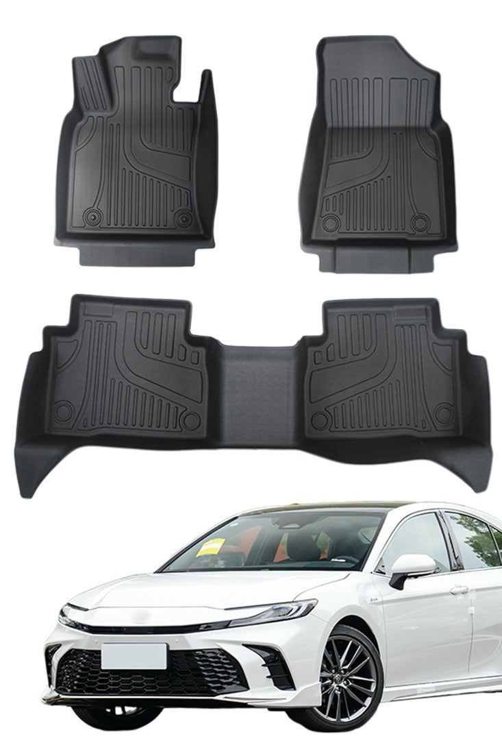 Automotive floor mats, suitable for 2018-2023 Toyota Camry hybrid car floor mats are high-end, easy to clean and wear-resistant. Material: TPE. - Image 1