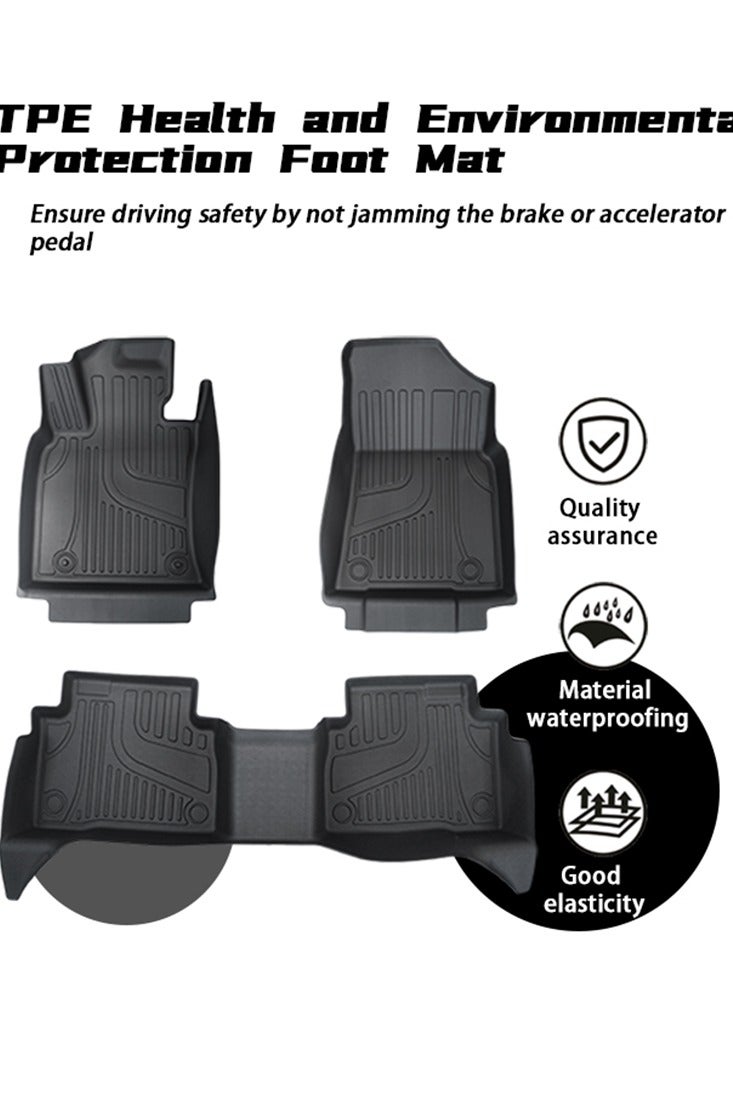 Automotive floor mats, suitable for 2018-2023 Toyota Camry hybrid car floor mats are high-end, easy to clean and wear-resistant. Material: TPE. - Image 3