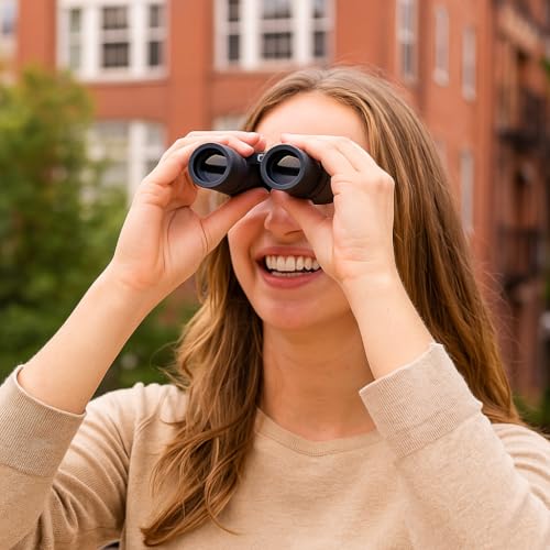 Barska Focus Free Compact Binoculars 9x25 – No Focus Needed, Fully Coated Optics, Waterproof Shockproof Armor, Lightweight Binoculars for Hiking, Birding, Sports, Travel - Image 5