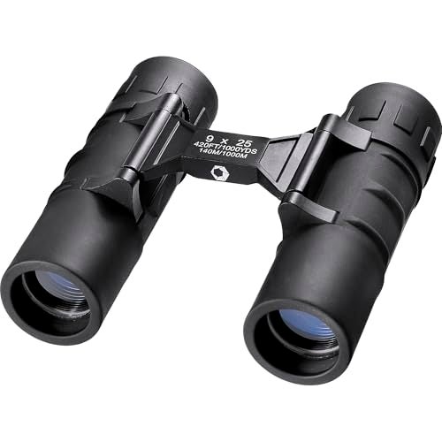 Barska Focus Free Compact Binoculars 9x25 – No Focus Needed, Fully Coated Optics, Waterproof Shockproof Armor, Lightweight Binoculars for Hiking, Birding, Sports, Travel - Image 1