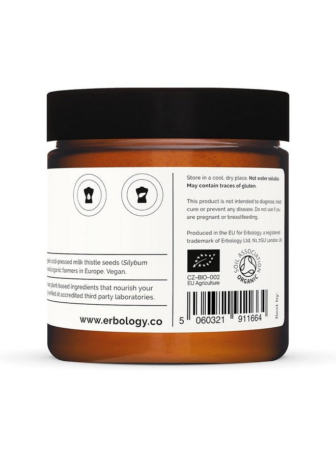 Erbology Organic Milk Thistle Powder 2.1 oz - 20 Servings - 180mg Silymarin per Serving - Liver Health - Cold-Pressed from 100% Milk Thistle Seeds - Sustainably Sourced in Europe - Vegan - GMO-Free - Image 5