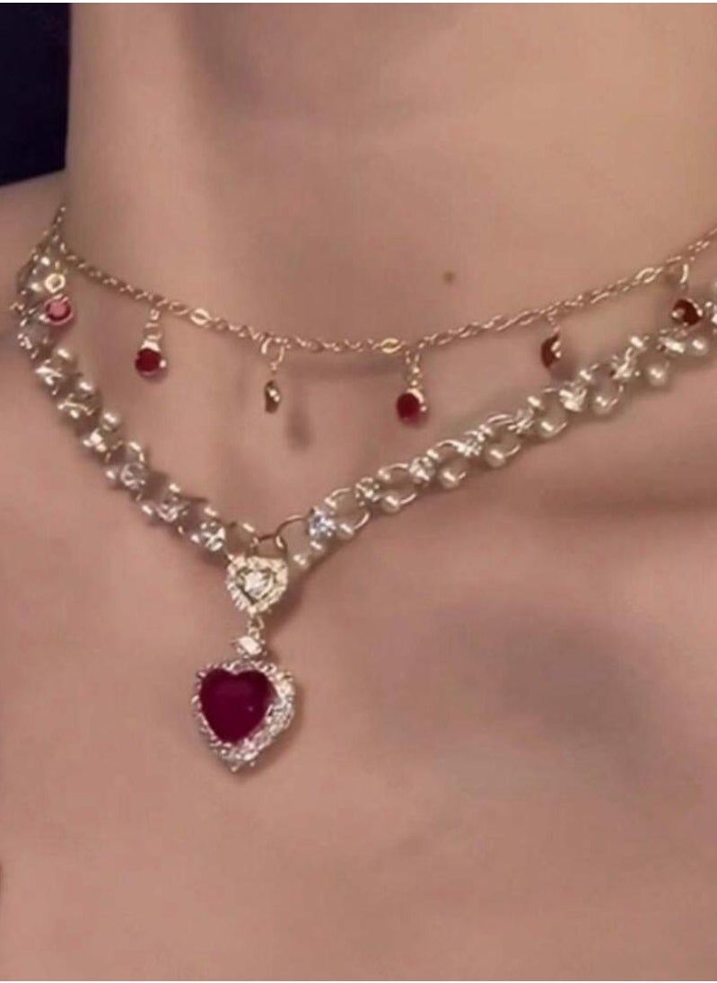 Generic 1pc Women's Luxurious Red Heart  - Image 1