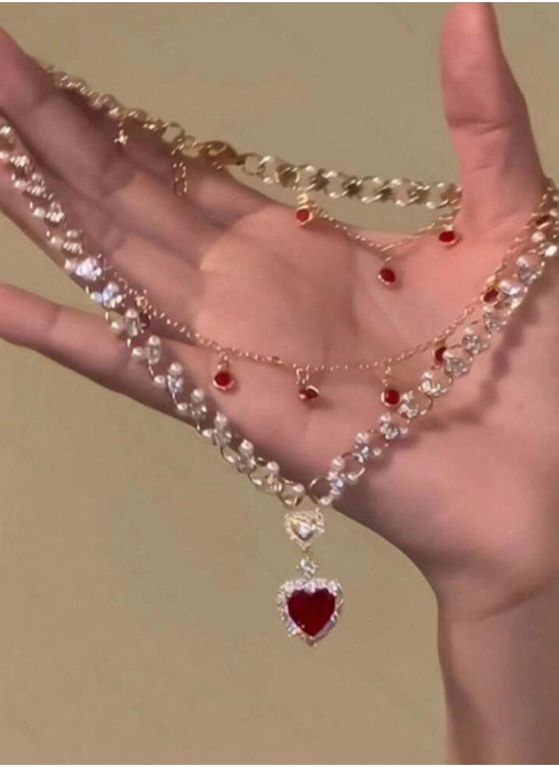 Generic 1pc Women's Luxurious Red Heart  - Image 2