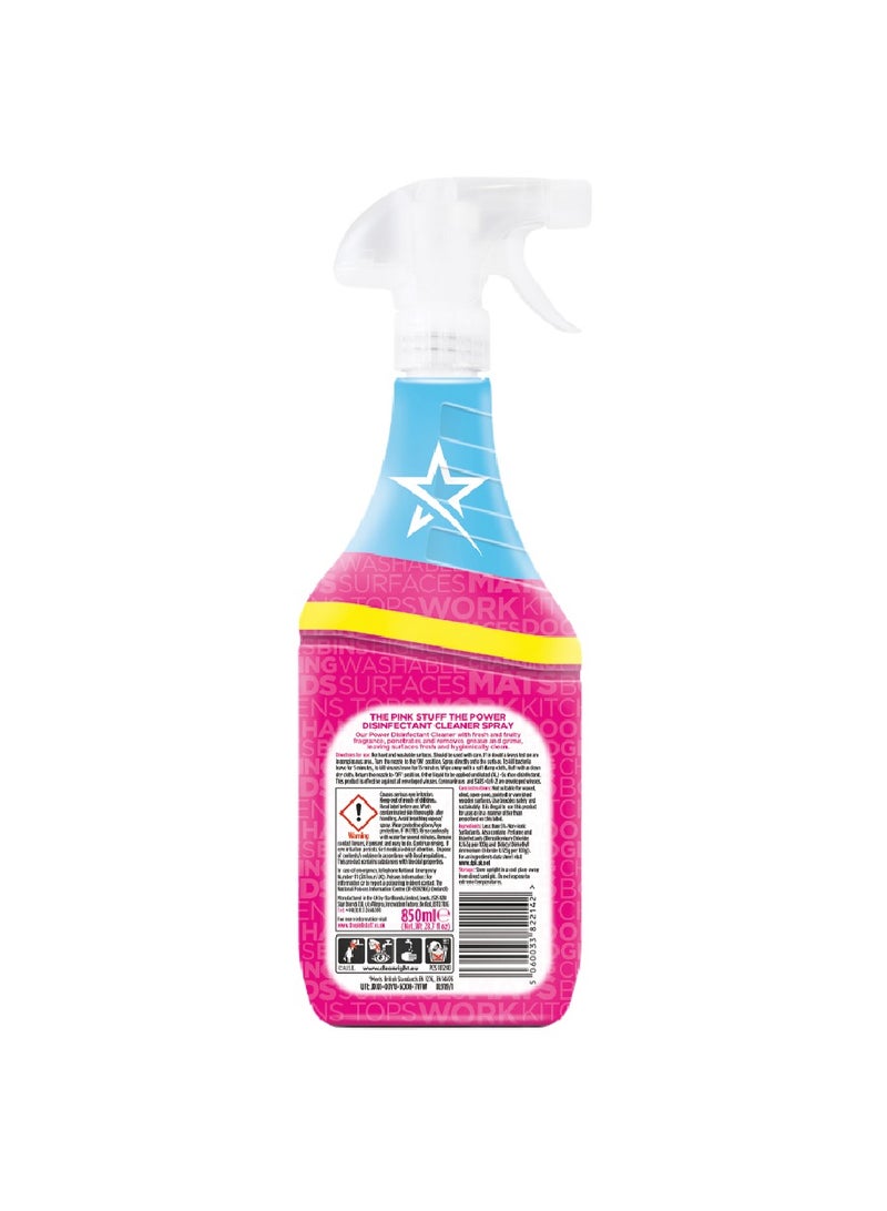 Stardrops The Pink Stuff Power Disinfectant Multi Purpose Cleaner Spray, Streak Free & Sparkling Shine, Cuts through Grease & Grimes, 850ML - Image 2