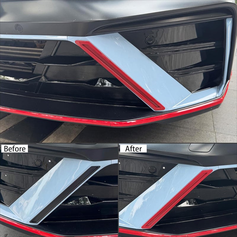JUIVEEL Red Style Front Bumper Cover TrimFront Bumper Side Frame Cover Compatible with Hyundai Elantra N NLine 20242025 Accessories - Image 5