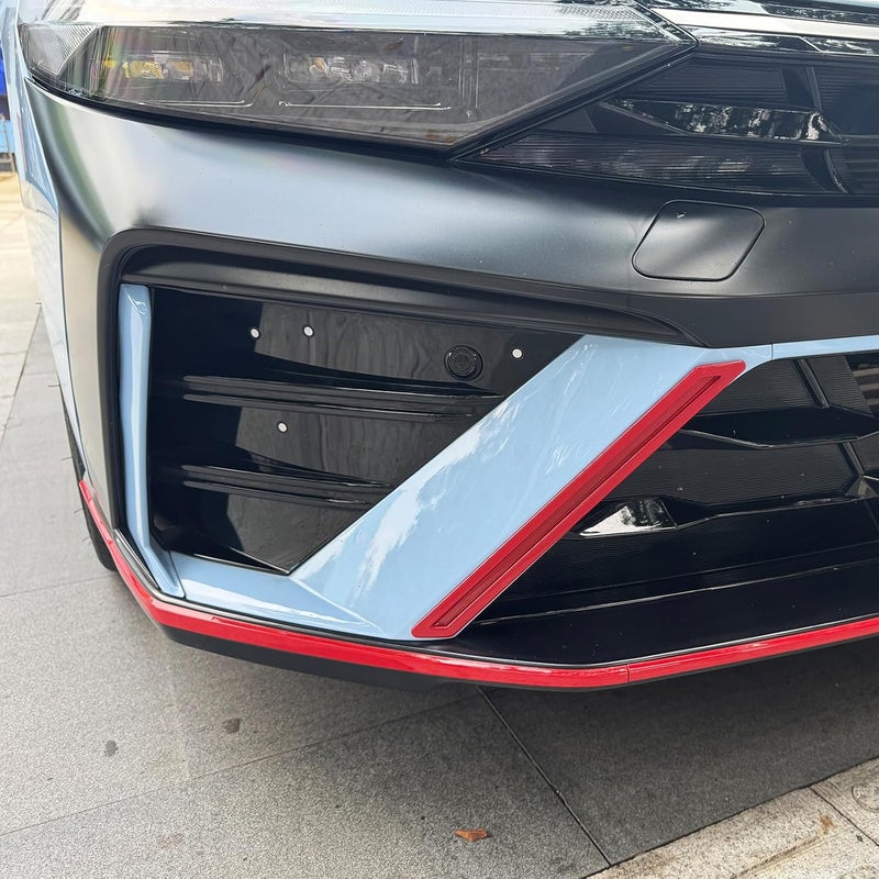 JUIVEEL Red Style Front Bumper Cover TrimFront Bumper Side Frame Cover Compatible with Hyundai Elantra N NLine 20242025 Accessories - Image 4