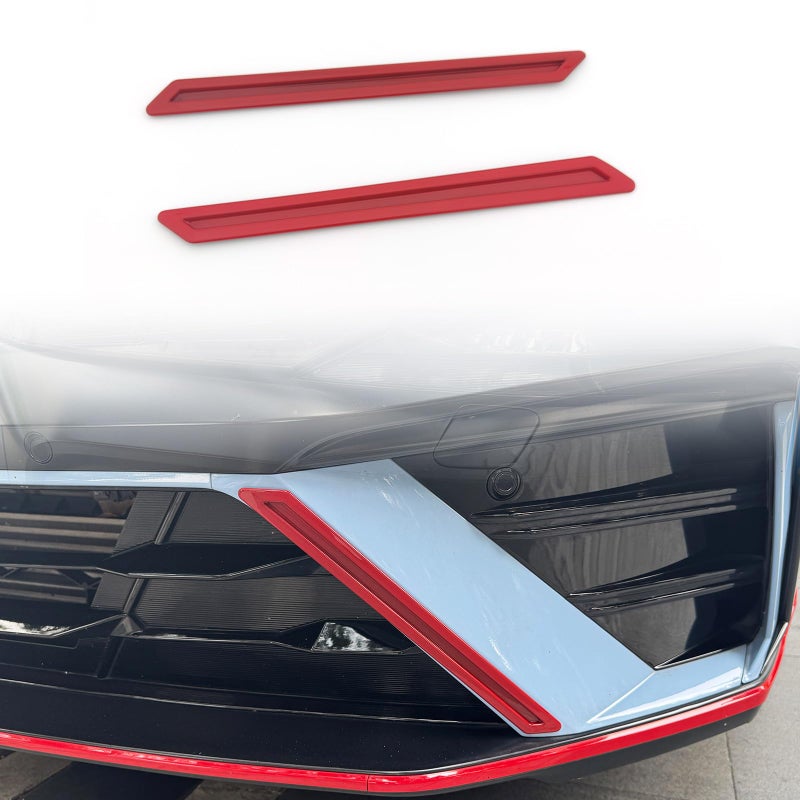 JUIVEEL Red Style Front Bumper Cover TrimFront Bumper Side Frame Cover Compatible with Hyundai Elantra N NLine 20242025 Accessories - Image 2