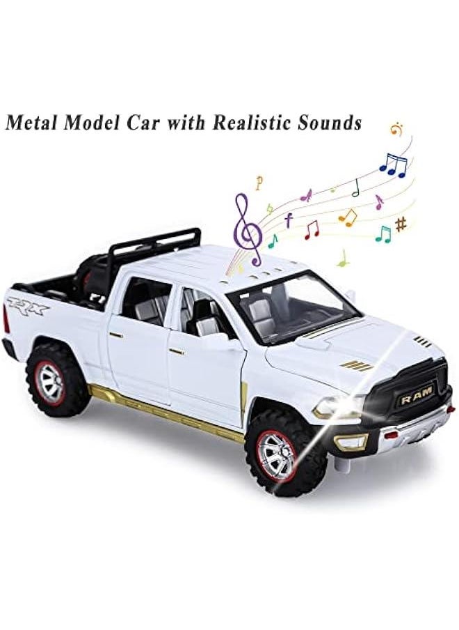 Generic - RAM 1500 Toy Trucks for Boys Age 3-5 Pickup Truck Toys for 3 4 5 6 7 8 Year Old Boys Diecast Trucks with Light and Sound Metal Toy Trucks Pull Back Toy Cars for 3+ Years Kids Gifts - Image 1
