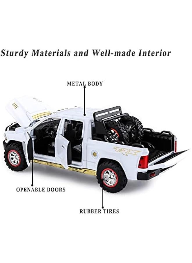 Generic - RAM 1500 Toy Trucks for Boys Age 3-5 Pickup Truck Toys for 3 4 5 6 7 8 Year Old Boys Diecast Trucks with Light and Sound Metal Toy Trucks Pull Back Toy Cars for 3+ Years Kids Gifts - Image 1