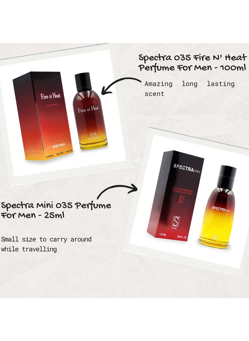 Spectra 035 Fire N’ Heat EDP Perfume For Men - 100ml  - Image 4