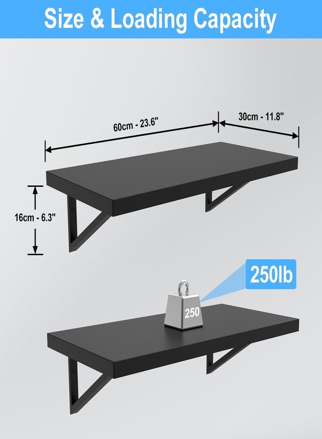 DUDSOEHO Stainless Steel Shelf 12 x 24 Inches,250 lb Wall Mounted Commercial Floating Shelving, Metal Shelves for Restaurant, Kitchen, Home and Hotel, Bar, Garage - Image 2