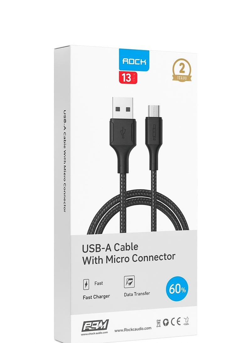 روك كيبل مايكرو يو اس بي بطول 1 متر - Image 2