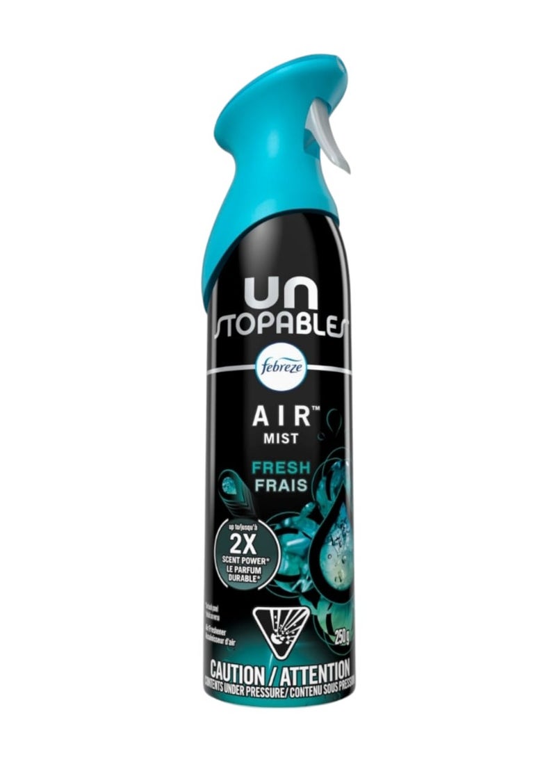 febreze Unstopables Air Mist Fresh Scent, Fights Odors & Freshens 250ml 