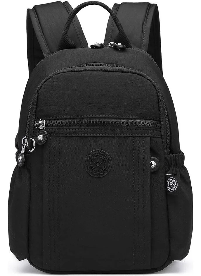 Smart Bags Small Size Women's Backpack Crinkle Fabric 3179 Black