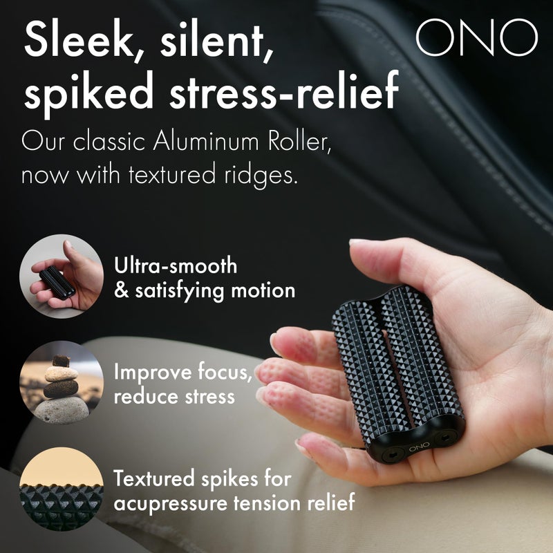 ONO Roller - Handheld Fidget Toy for Adults | Help Relieve Stress, Anxiety, Tension | Promotes Focus, Clarity | Compact, Portable Design (Acupressure, Full Size - Aluminum) - Image 3